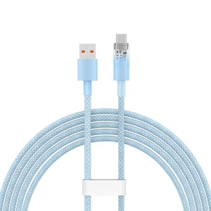 Kabel Baseus USB-A/USB-C 6A 2m (Niebieski)
