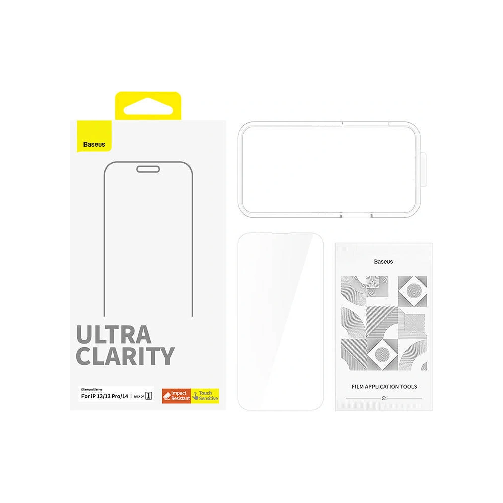 Hurtownia GSM - Szkło hartowane Baseus OS Ultra Clarity Apple iPhone 14/13/13 Pro (Przezroczyste) - BSU4435 - {ean13} - Hurt