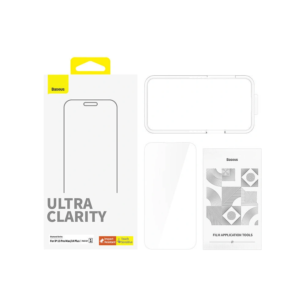 Hurtownia GSM - Szkło hartowane Baseus OS Diamond Series HD Ultra Clarity Apple iPhone 14/13/13 Pro (Przezroczysty) - BSU4436 - {ean13} - Hurt