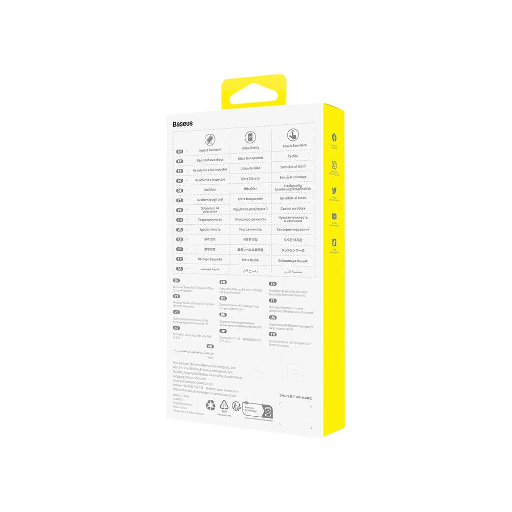 Hurtownia GSM - Gehärtetes Glas Baseus OS Diamond Series HD Ultra Clarity Apple iPhone 14 Pro Max (Transparent) - BSU4438 - {ean13} - Hurt