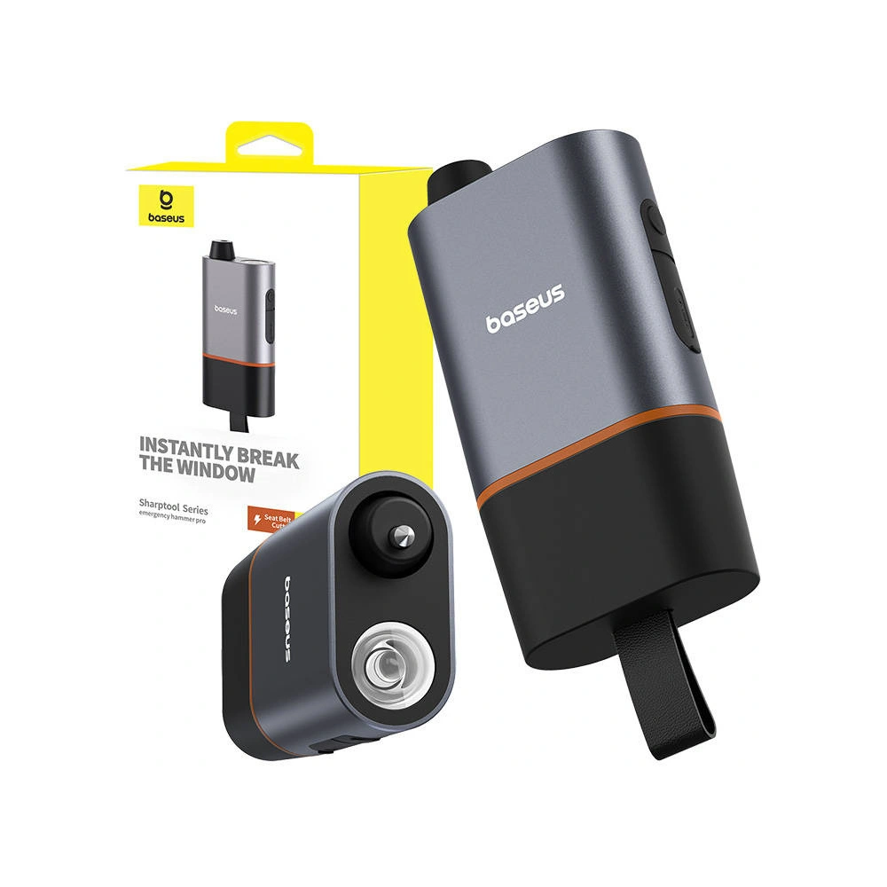 Hurtownia GSM - Autozubehör Baseus Hammer für Fenster + Gürtelmesser (Schwarz) - BSU4439 - {ean13} - Hurt