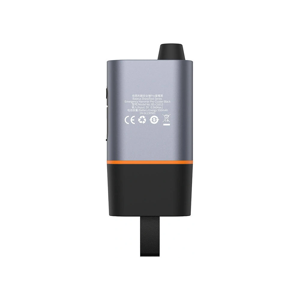 Hurtownia GSM - Accesoriu auto Baseus ciocan pentru geamuri + cuțit pentru centuri (Negru) - BSU4439 - {ean13} - Hurt