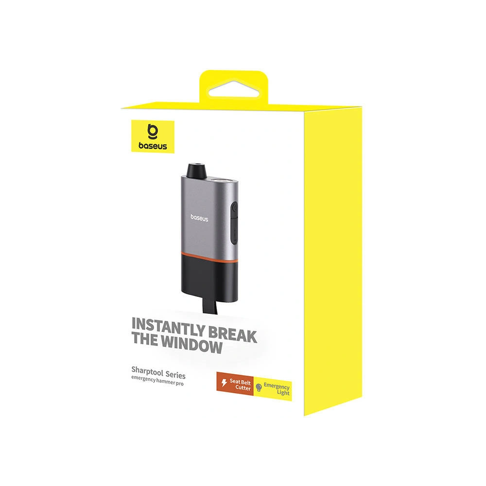 Hurtownia GSM - Autozubehör Baseus Hammer für Fenster + Gürtelmesser (Schwarz) - BSU4439 - {ean13} - Hurt
