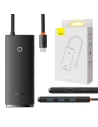Adapter HUB Baseus 5-portos USB-C/HDMI - 3x USB-A 3.0 - USB-C PD (fekete)