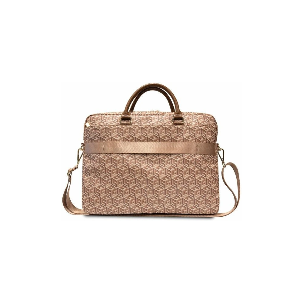 Hurtownia GSM - Torba Guess GUCB15HGCFSEW 16 palců hnědá/brown GCube Stripes - GUE2656 - {ean13} - Hurt