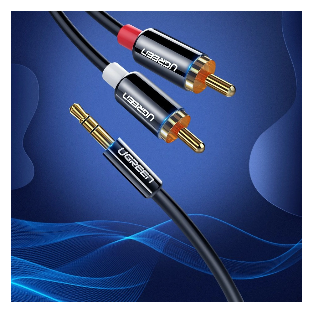 Hurtownia GSM - Audio kabel UGREEN 3,5 mm mini jack/2RCA 3m černý - UGR1662 - {ean13} - Hurt