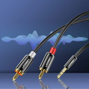 Hurtownia GSM - UGREEN 3,5 mm mini jack/2RCA 3m fekete audio kábel - UGR1662 - {ean13} - Hurt