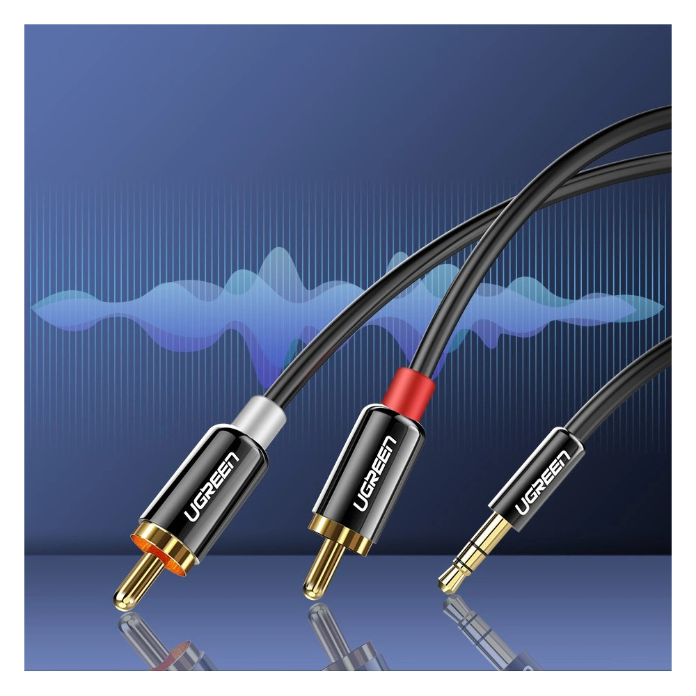 Hurtownia GSM - Audio kabel UGREEN 3,5 mm mini jack/2RCA 3m černý - UGR1662 - {ean13} - Hurt