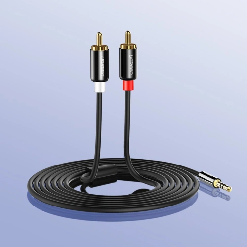 Kabel audio UGREEN 3,5mm mini jack/2RCA 3m czarny