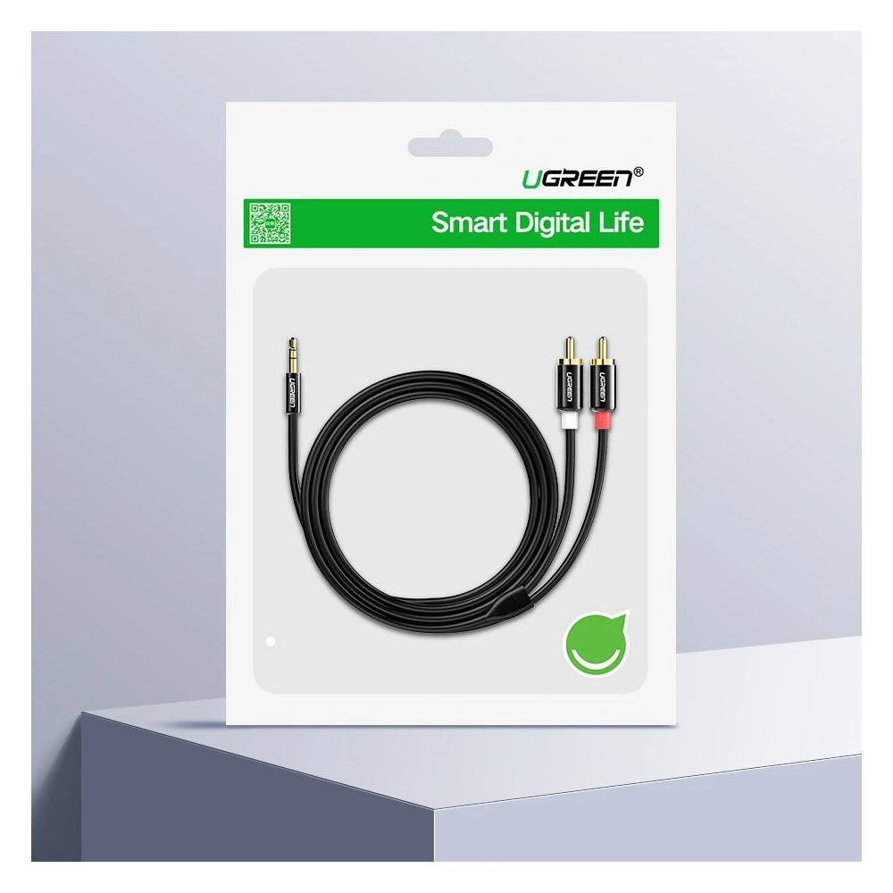 Hurtownia GSM - Audio kabel UGREEN 3,5 mm mini jack/2RCA 3m černý - UGR1662 - {ean13} - Hurt