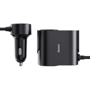Wholesale Baseus High Efficiency Pro 1-for-2 Car Cigarette Lighter 30W (black) - BSU4441 - {ean13} - Hurt