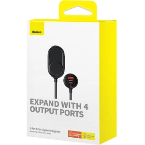 Hurtownia GSM - Împărțitor priză brichetă Baseus High Efficiency Pro 30W (Negru) - BSU4441 - {ean13} - Hurt