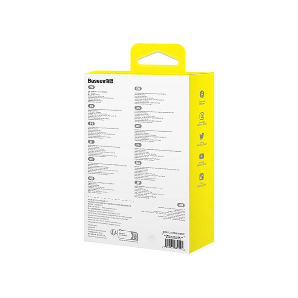 Hurtownia GSM - Rozdělovač zásuvky zapalovače Baseus High Efficiency Pro 30W (Černý) - BSU4441 - {ean13} - Hurt