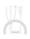 Hurtownia GSM - Kabel Baseus Superior Data USB-A/microUSB - Lightning - USB-C 3.5A 1m (Bílý) - BSU4442 - {ean13} - Hurt
