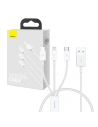 Kabel Baseus Superior Data USB-A/microUSB - Lightning - USB-C 3.5A 0.5m (Bílá)