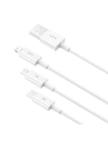 Hurtownia GSM - Kabel Baseus Superior Data USB-A/microUSB - Lightning - USB-C 3.5A 0.5m (Bílá) - BSU4443 - {ean13} - Hurt