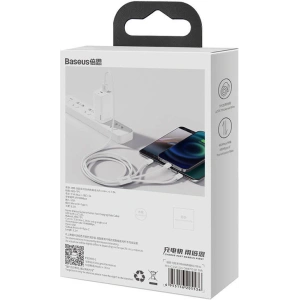 Hurtownia GSM - Kábel Baseus Superior Data USB-A/microUSB - Lightning - USB-C 3.5A 0.5m (Fehér) - BSU4443 - {ean13} - Hurt