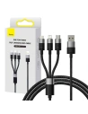 Cablul Baseus StarSpeed USB-A/microUSB - Lightning - USB-C 3.5A 0.6m (negru)