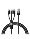 Hurtownia GSM - Kábel Baseus StarSpeed USB-A/microUSB - Lightning - USB-C 3.5A 0.6m (fekete) - BSU4444 - {ean13} - Hurt