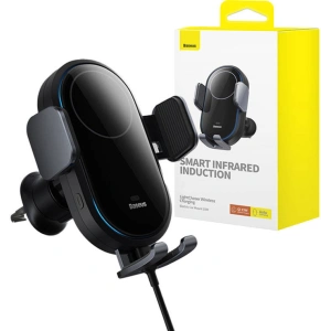 Hurtownia GSM - Suport auto cu încărcător wireless Baseus LightChaser (negru) - BSU4445 - {ean13} - Hurt