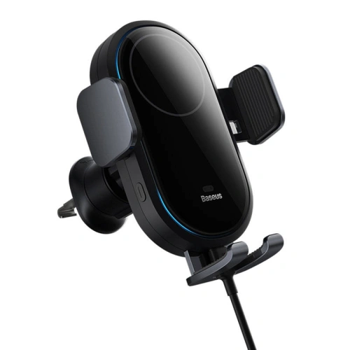 Uchwyt samochodowy z ładowarką bezprzewodową Baseus LightChaser (czarny)