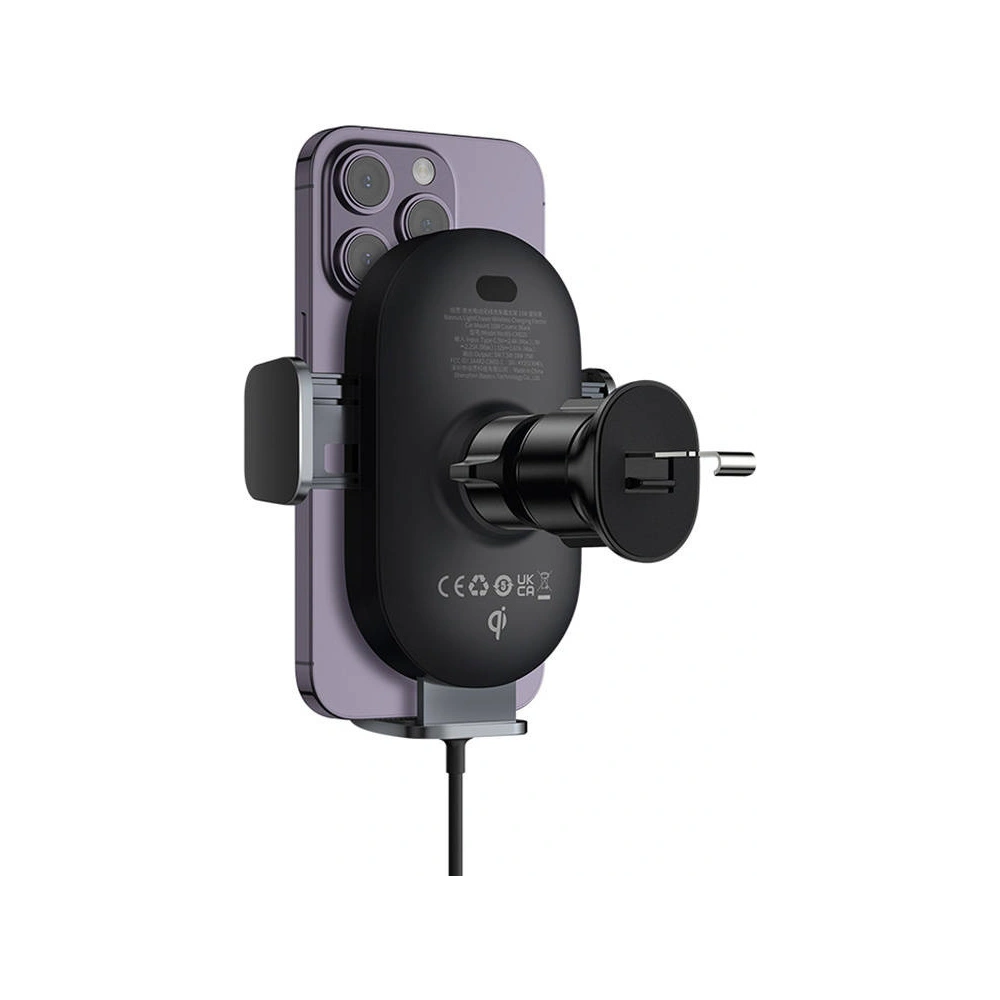 Wholesale Baseus LightChaser Car Moubnt Holder with Wireless Charger (black) - BSU4445 - {ean13} - Hurt