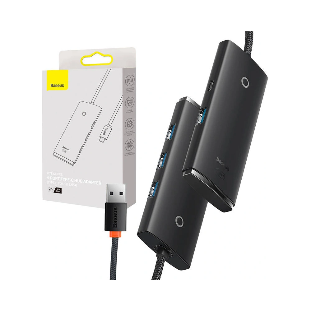 Hurtownia GSM - Adapter HUB Baseus Lite Series USB-C cu 4 porturi de 25cm - BSU4447 - {ean13} - Hurt