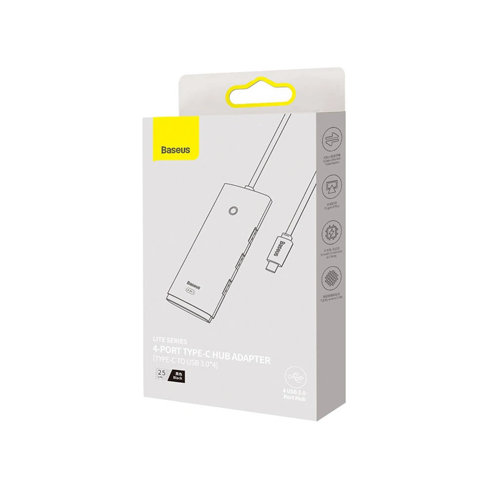Hurtownia GSM - Adapter HUB Baseus Lite Series USB-C cu 4 porturi de 25cm - BSU4447 - {ean13} - Hurt