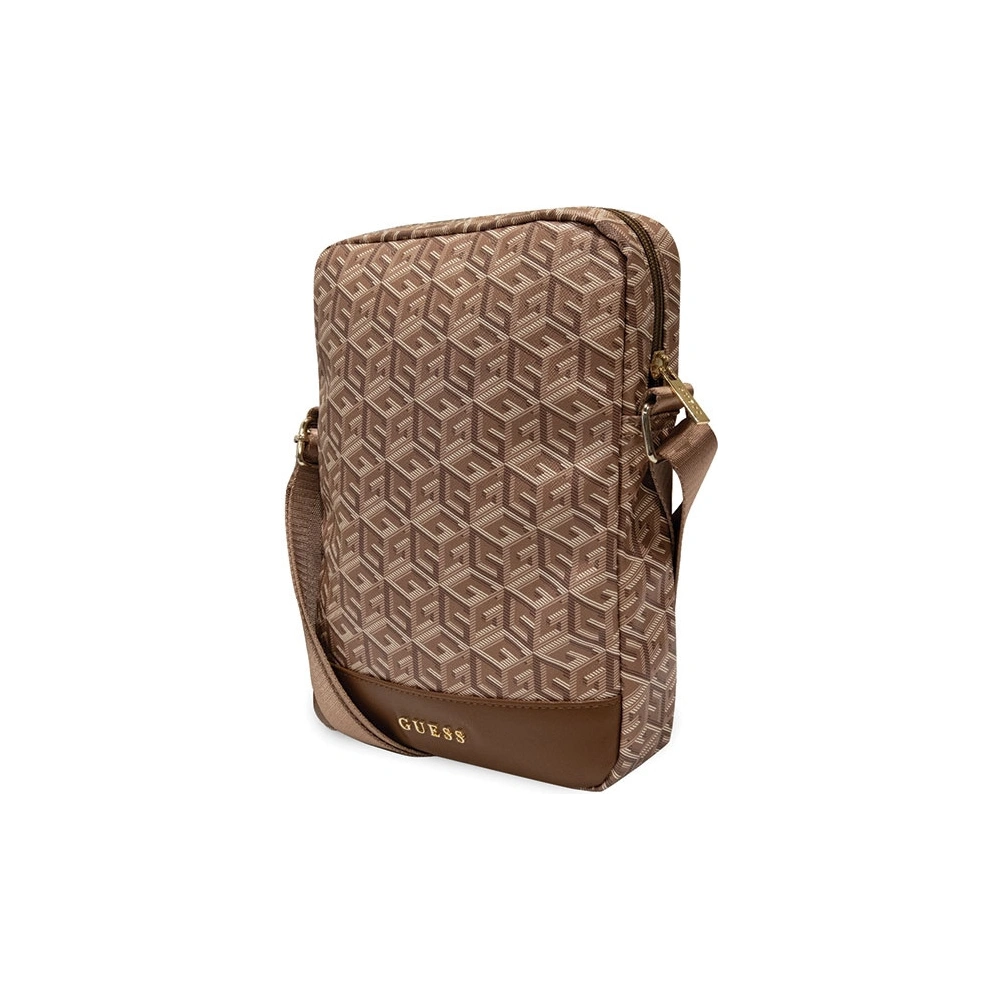 Hurtownia GSM - Torba Guess GUTB10HGCFSEW 10 cali brązowy/brown GCube Stripe Tablet Bag - GUE2669 - {ean13} - Hurt