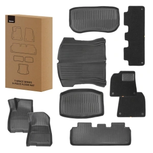 Wholesale Baseus T-Space Car Floor Mats Tesla 9 parts (black velvet) - BSU4448 - {ean13} - Hurt