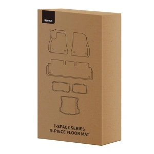 Wholesale Baseus T-Space Car Floor Mats Tesla 9 parts (black velvet) - BSU4448 - {ean13} - Hurt