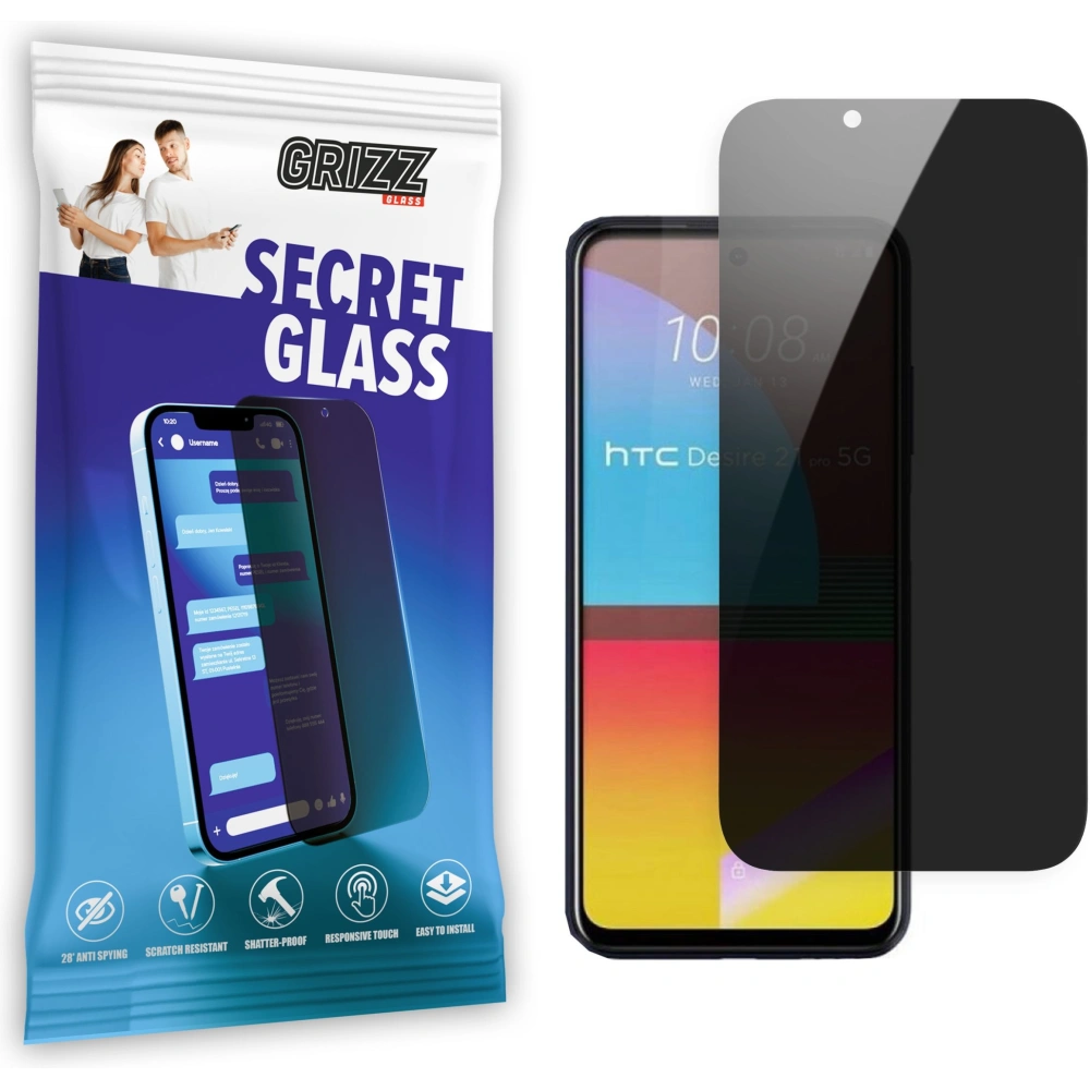 Hurtownia GSM - Privatisierende Glas GrizzGlass SecretGlass für HTC Desire 22 Pro - GRZ5434 - {ean13} - Hurt