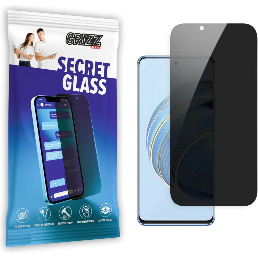 Matowe szkło prywatyzujące GrizzGlass SecretGlass do Huawei Nova 10 Youth Edition