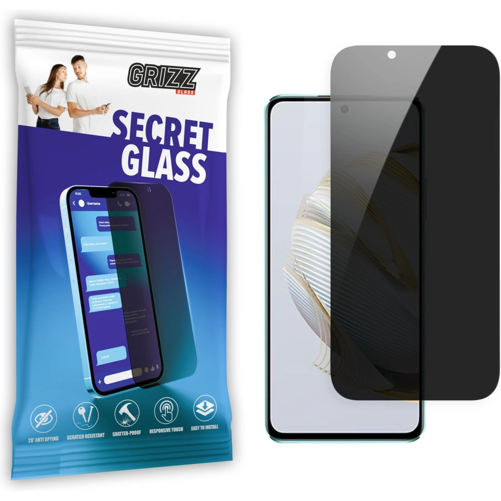 Matowe szkło prywatyzujące GrizzGlass SecretGlass do Huawei Nova 9 SE