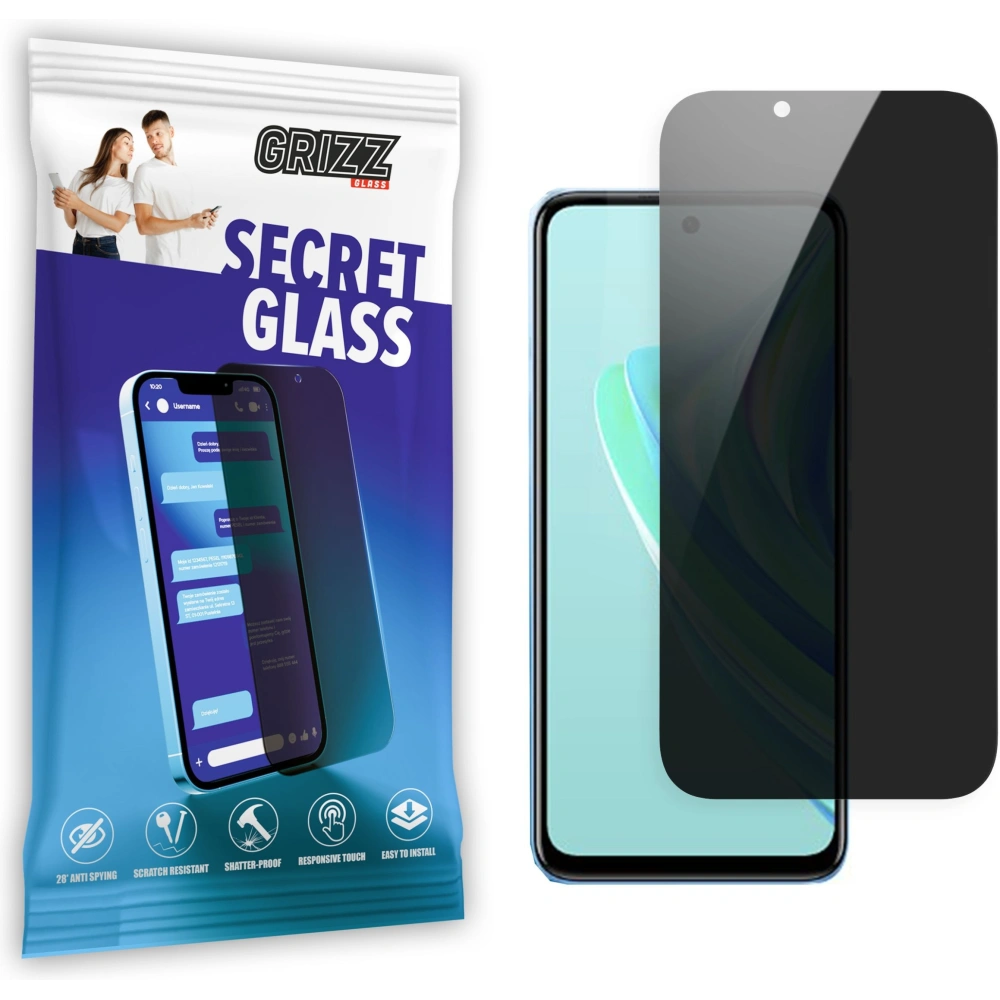 Matowe szkło prywatyzujące GrizzGlass SecretGlass do Infinix Hot 20 Play