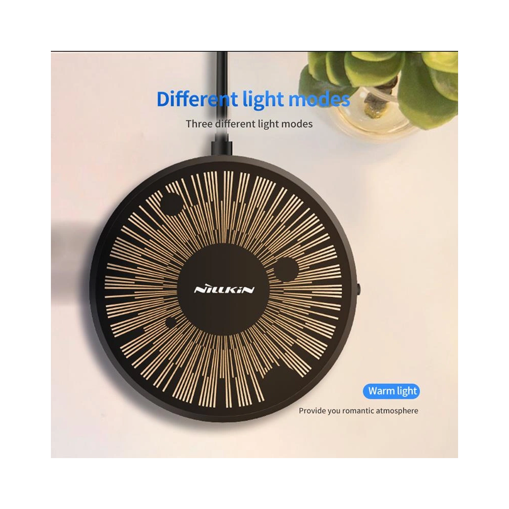 Hurtownia GSM - Vezeték nélküli töltő Nillkin Powercolor Planet 15W Gyors Vezeték nélküli Töltő Fekete - NLK1162 - {ean13} - Hurt