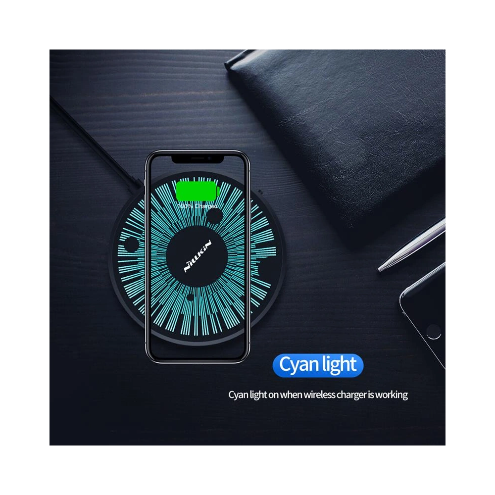 Hurtownia GSM - Ładowarka bezprzewodowa Nillkin Powercolor Planet 15W Fast Wireless Charger Czarny - NLK1162 - {ean13} - Hurt