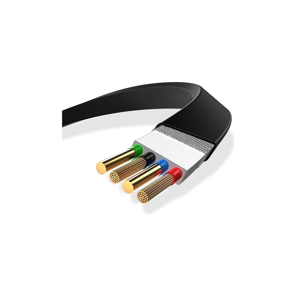 Hurtownia GSM - Kabel zwijbar USAMS U1 US-SJ192 2w1 USB-A/Lightning/microUSB 1m schwarz/black - USA983 - {ean13} - Hurt