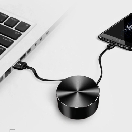 Kabel zwijany USAMS U-Bin US-SJ163 USB-A/microUSB 2A 1m czarny/black