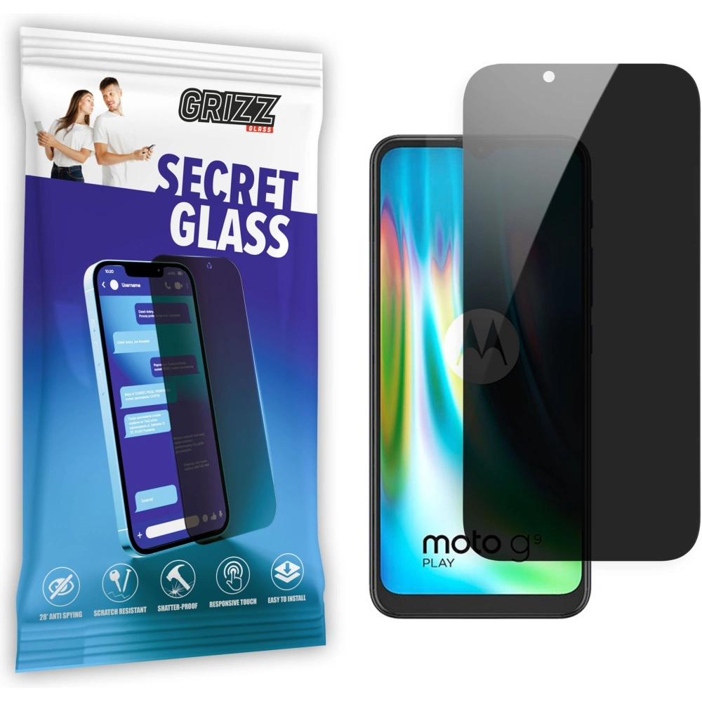 Hurtownia GSM - Pályázó üveg GrizzGlass SecretGlass Motorola Moto G9 Play-hoz - GRZ5535 - {ean13} - Hurt