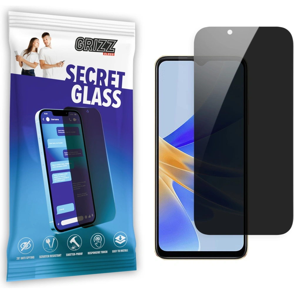 Matowe szkło prywatyzujące GrizzGlass SecretGlass do Oppo A17k