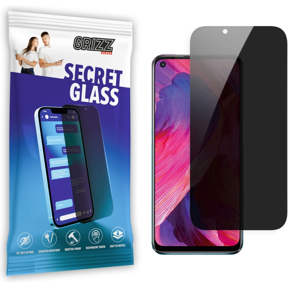 Matowe szkło prywatyzujące GrizzGlass SecretGlass do Oppo A54 5G