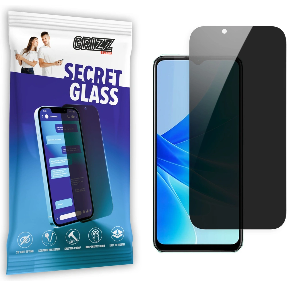 Matowe szkło prywatyzujące GrizzGlass SecretGlass do Oppo A57e