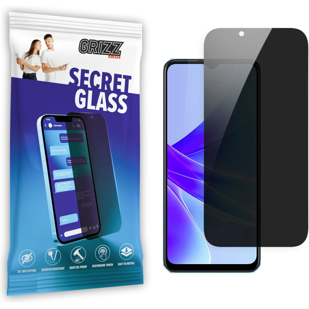 Matowe szkło prywatyzujące GrizzGlass SecretGlass do Oppo A57s