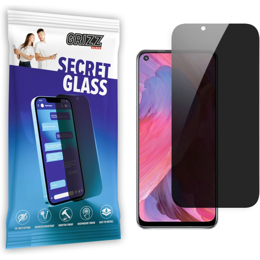 Hurtownia GSM - Szkło prywatyzujące GrizzGlass SecretGlass do Oppo A74 4G - GRZ5618 - {ean13} - Hurt