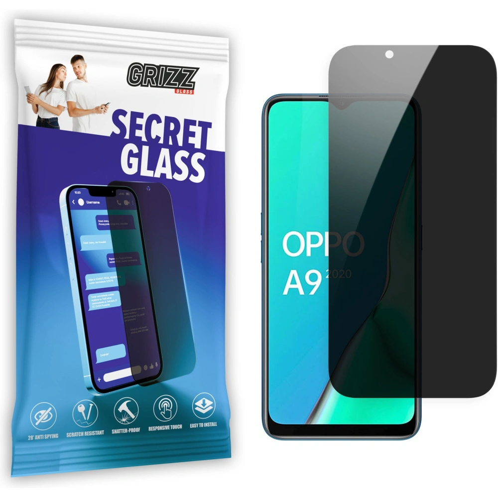 Matowe szkło prywatyzujące GrizzGlass SecretGlass do Oppo A9 2020