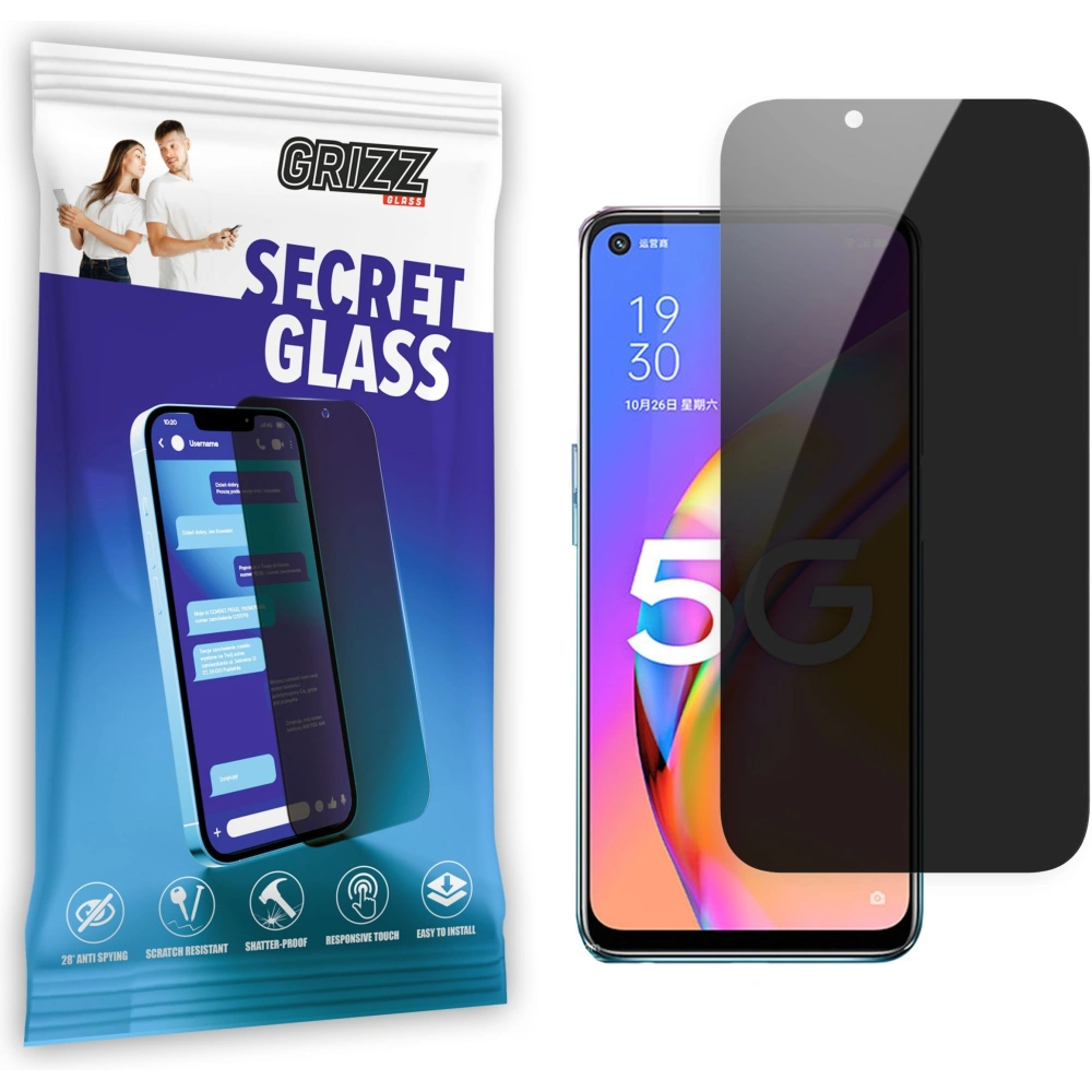Matowe szkło prywatyzujące GrizzGlass SecretGlass do Oppo A91