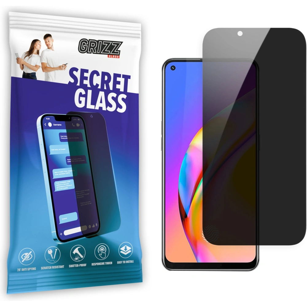 Matowe szkło prywatyzujące GrizzGlass SecretGlass do Oppo F19 Pro
