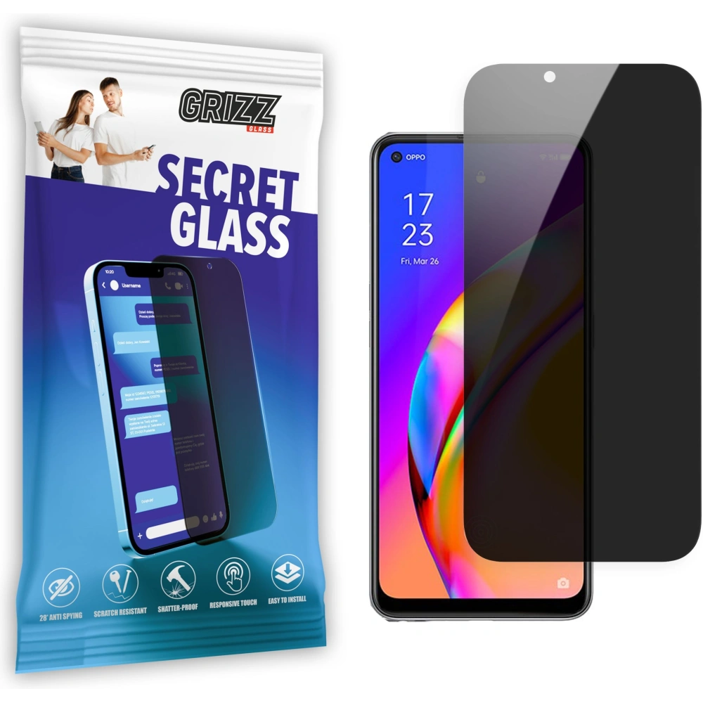 Matowe szkło prywatyzujące GrizzGlass SecretGlass do Oppo F19 Pro+ 5G