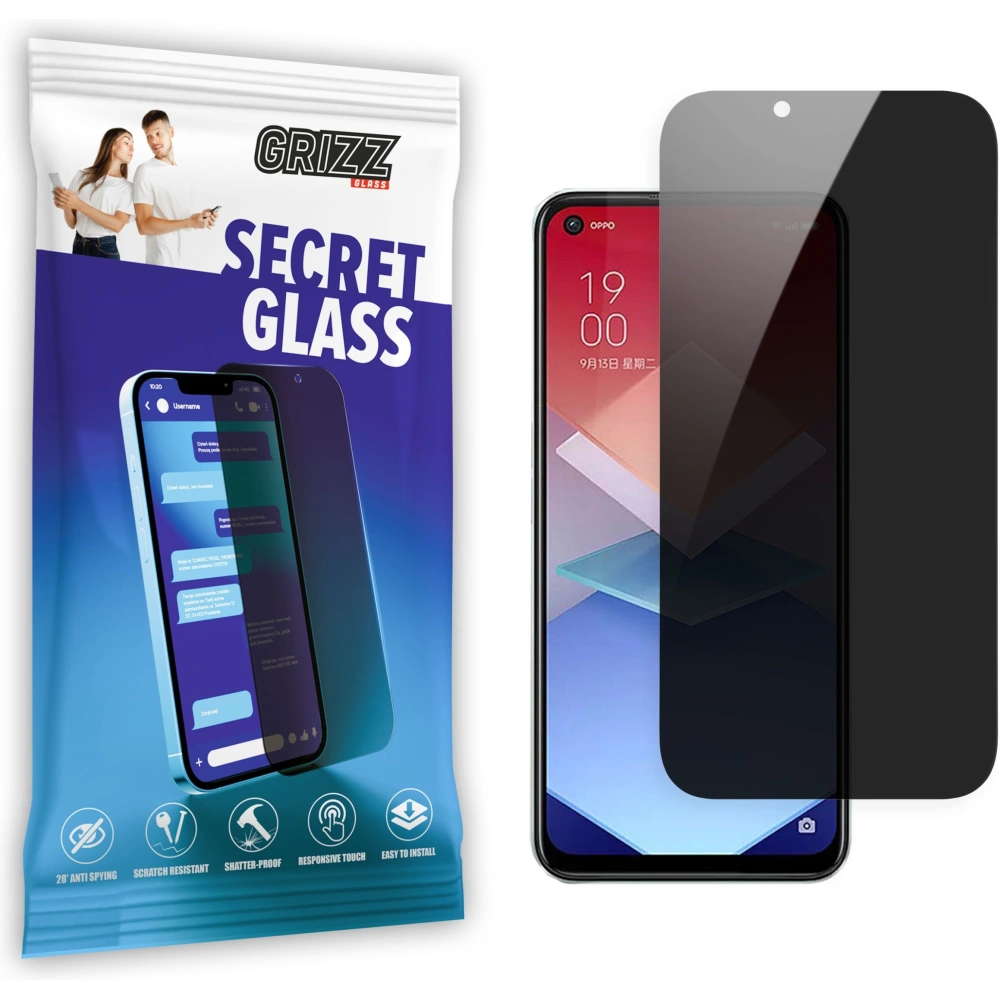 Matowe szkło prywatyzujące GrizzGlass SecretGlass do Oppo K10x